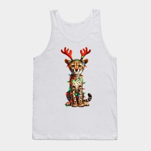 Christmas Red Nose Leopard Tank Top